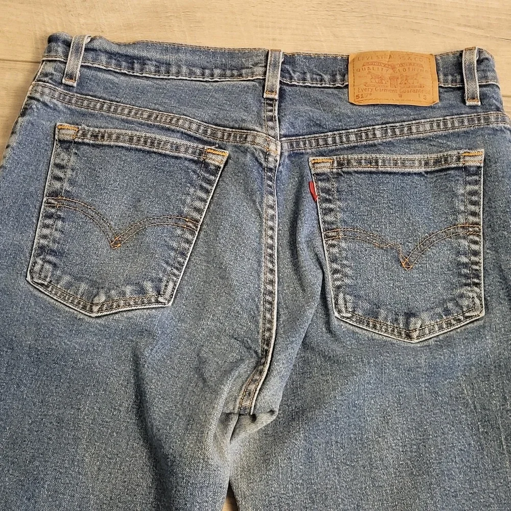👖Vintage 90s Levi's 517 Bootcut Jeans Mens 34x31 Blank Red Tab Made USA Western